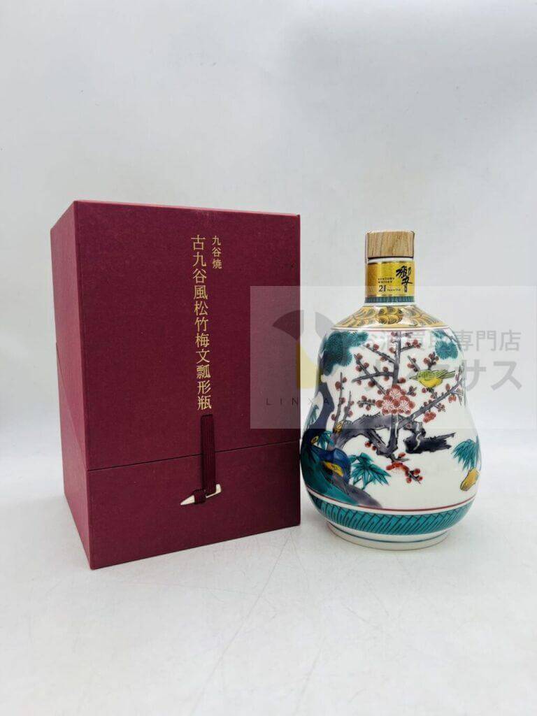 響21年ボトルコレクション九谷焼古九谷風松竹梅文瓢形瓶 1 響21年ボトルコレクション九谷焼古九谷風松竹梅文瓢形瓶 1