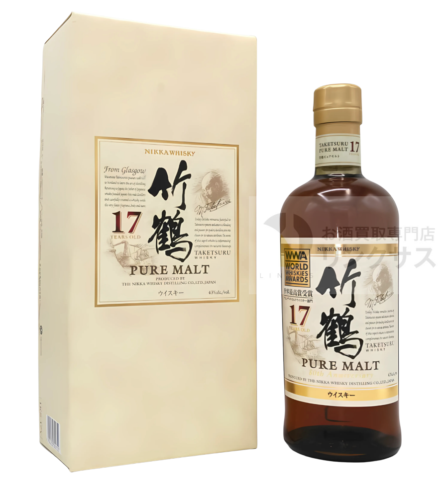 竹鶴 17年 ピュアモルト WWA 受賞記念ラベル