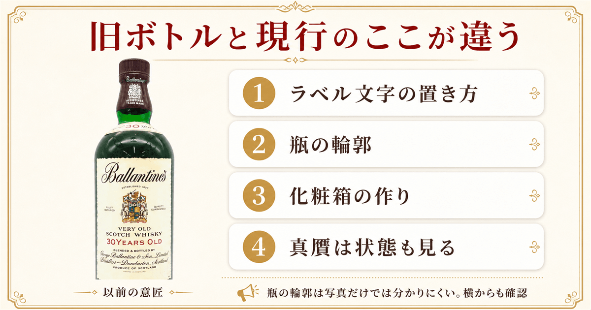 バランタイン30年の旧ボトルと現行ボトルの違い