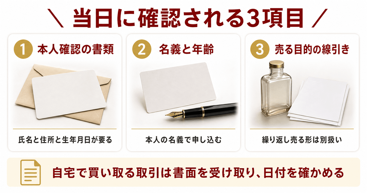 査定当日に確認される本人確認と名義と年齢