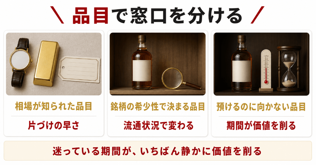品目ごとに変わる窓口の使い分け
