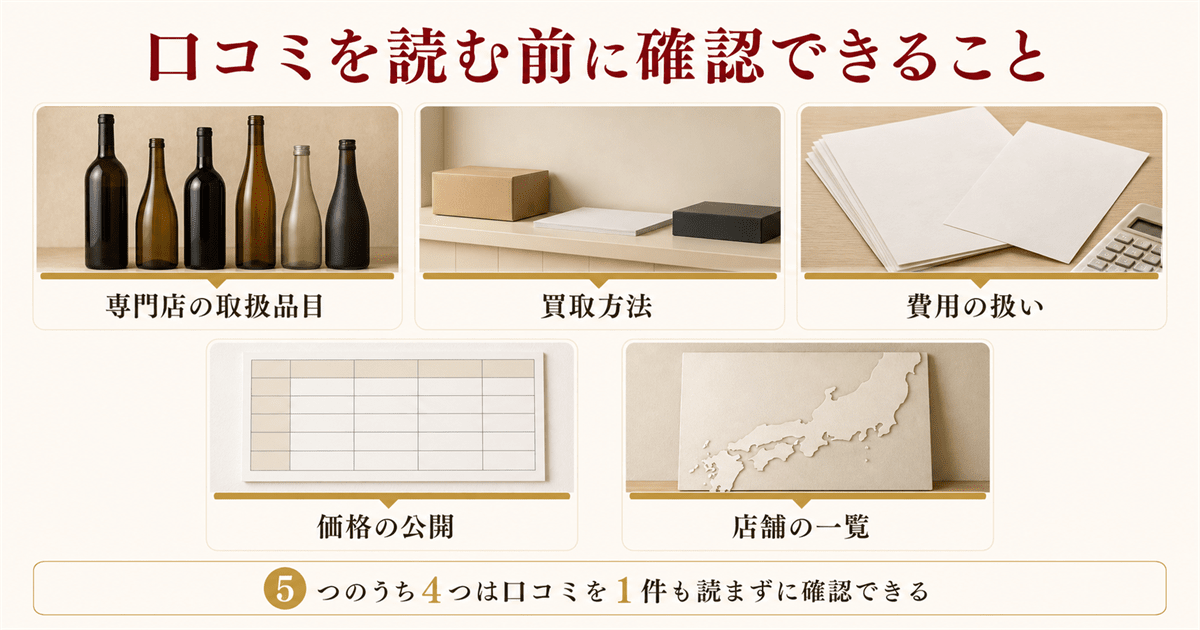 公開されている情報と、口コミでしか分からないことの早見表