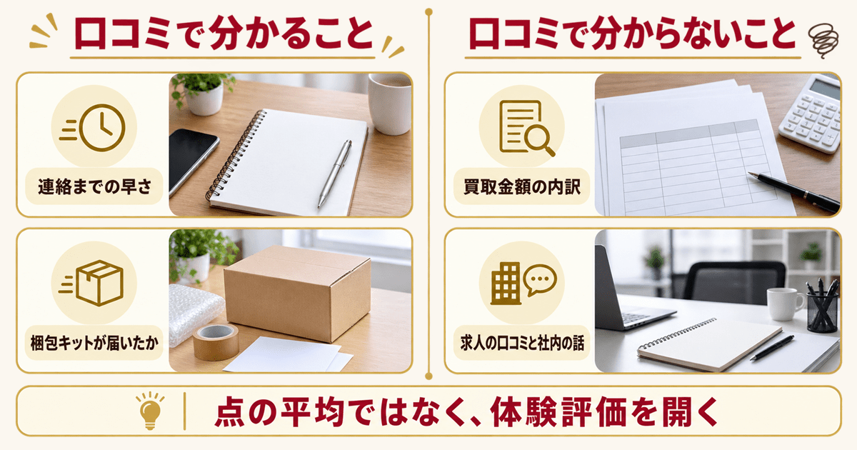 口コミで分かることと分からないことの切り分け