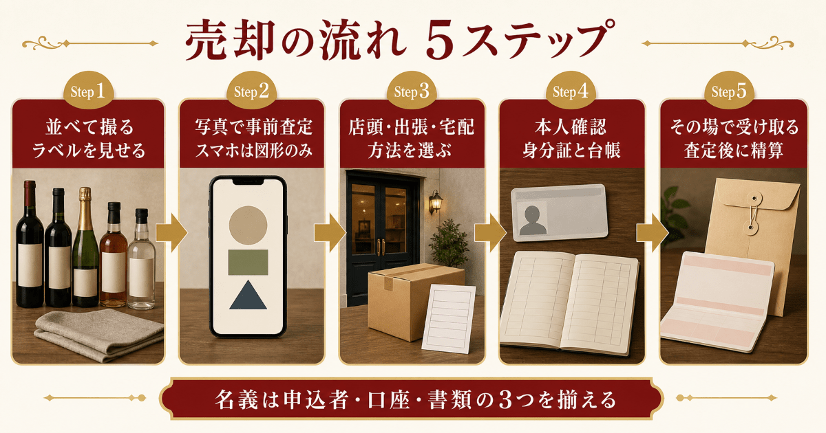 売却の流れと当日に必要なもの