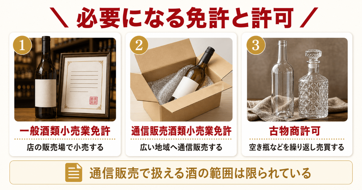 お酒の転売に必要な免許と許可
