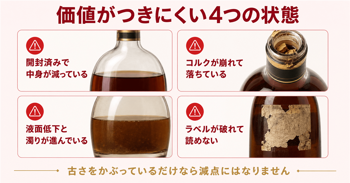 買取が難しくなる4つの状態