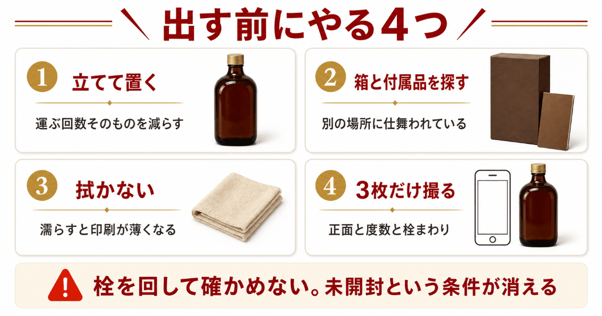 オールドパーを査定に出す前の準備と写真の撮り方