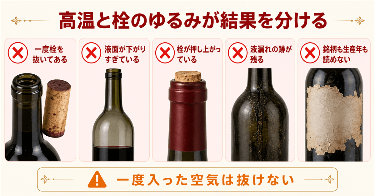 古いワインで買取が難しくなる5つの条件