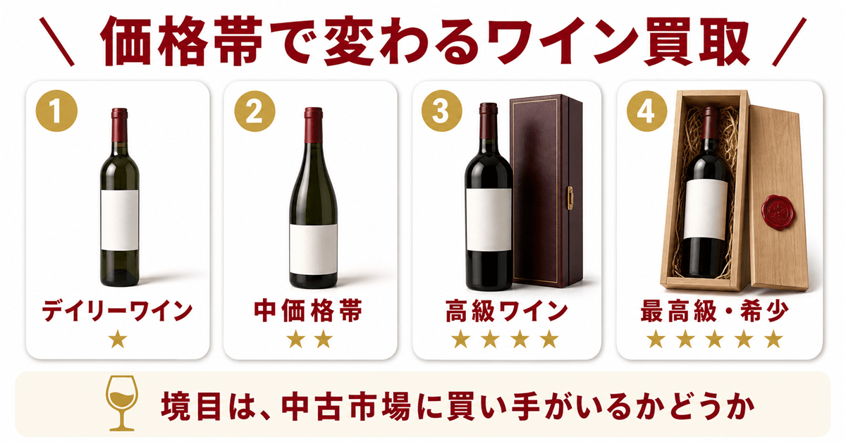 安いワインと高級ワイン、買取ではどう違う