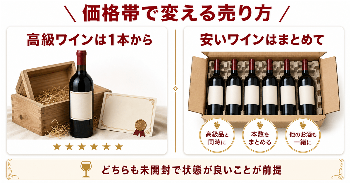 高く売れる赤ワインと、安いワインの売り方