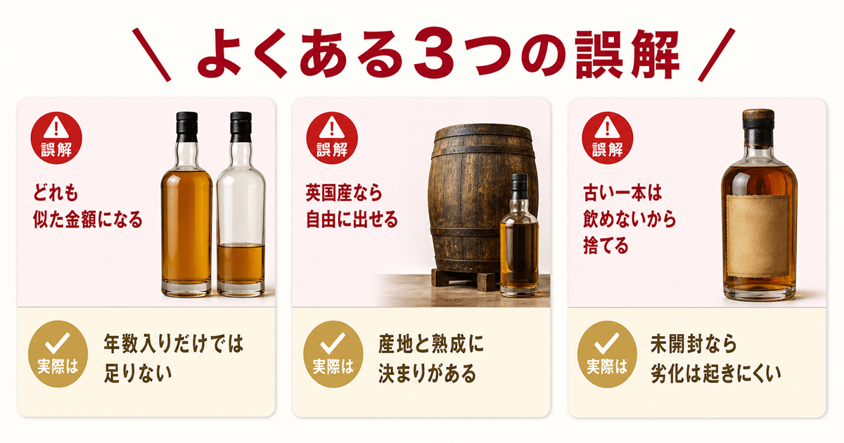 スコッチウイスキーの買取でよくある3つの誤解