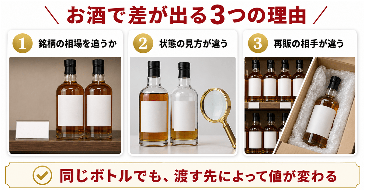 お酒を総合リユース店に持ち込むと起きること