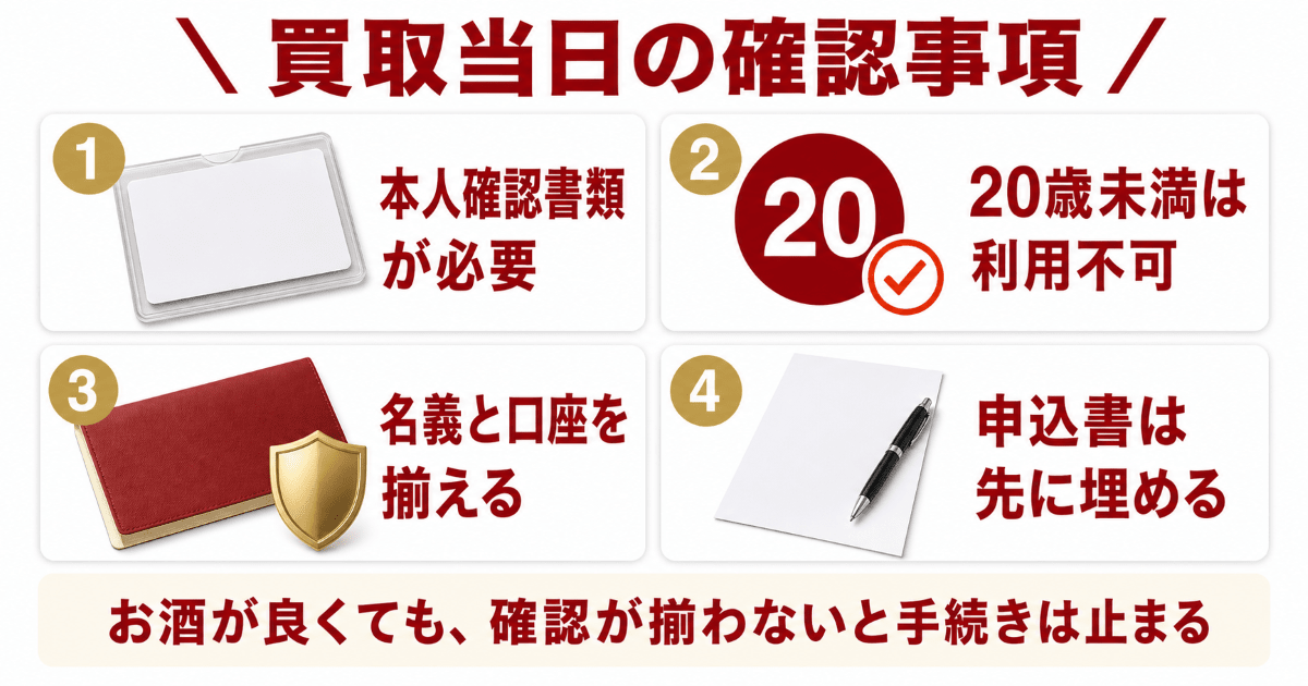 買取に必要な持ち物と年齢のルール