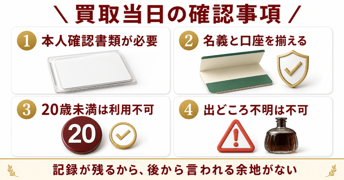 買取に出すときに確認されること