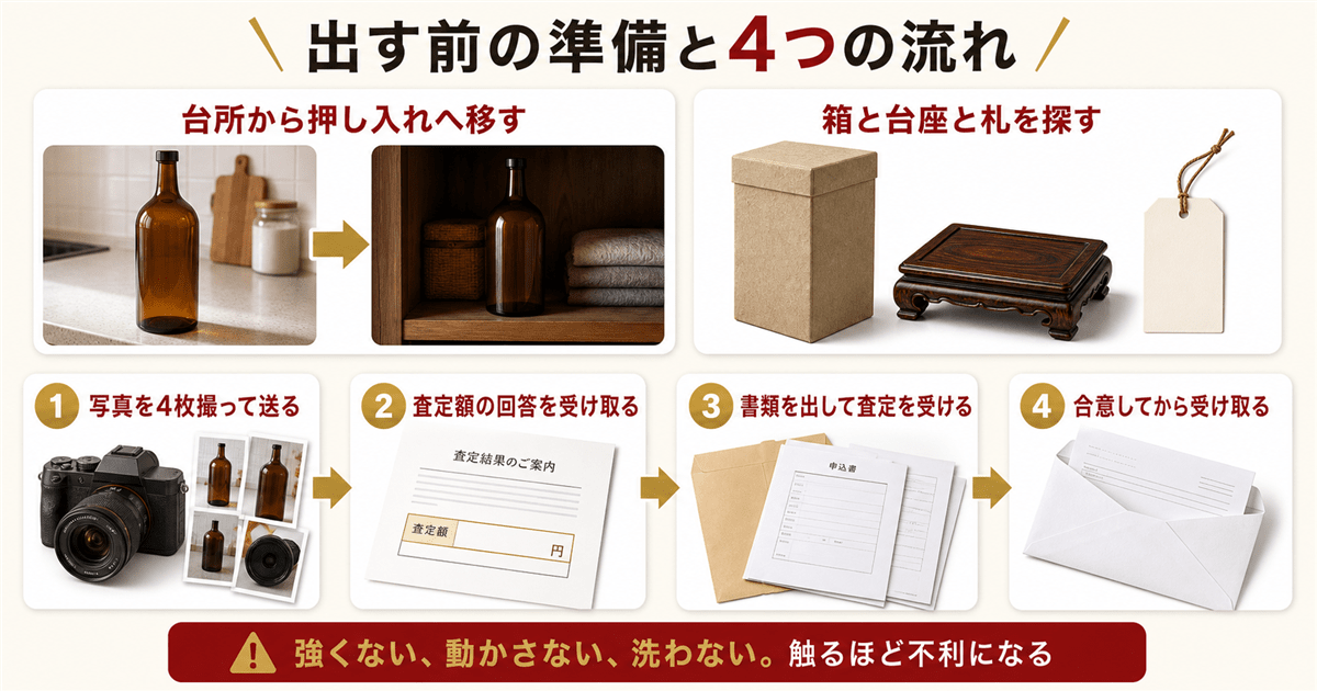 紹興酒を査定に出す前の準備と写真の撮り方