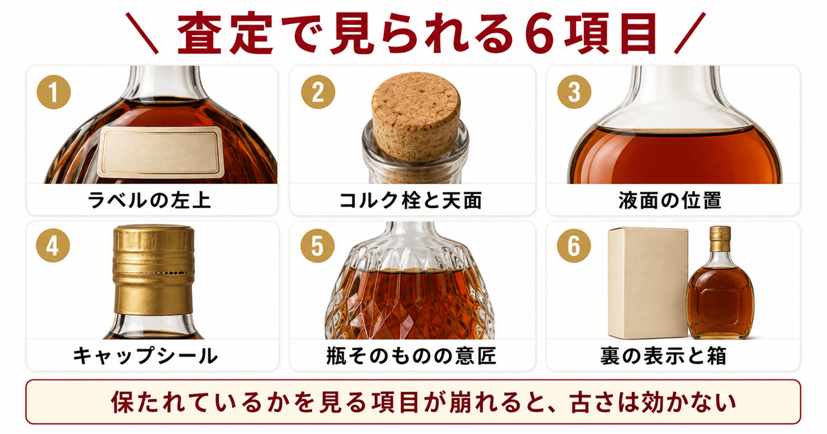 サントリーブランデーXOの査定で見られる6項目の早見表