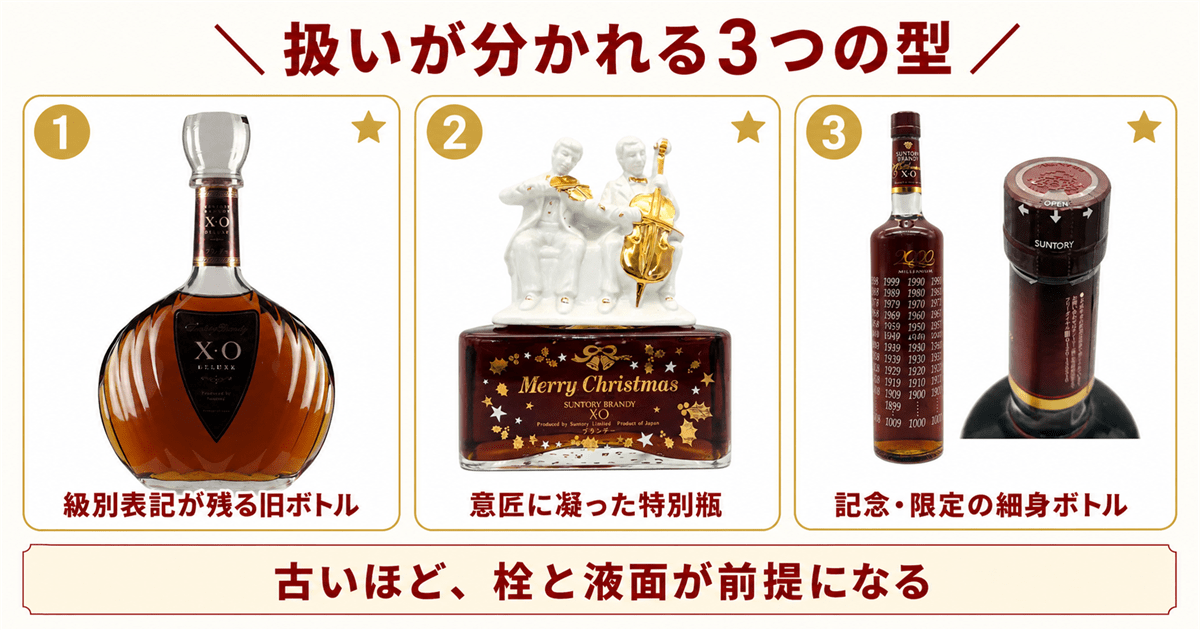 サントリーブランデーで値がつきやすい3つの型