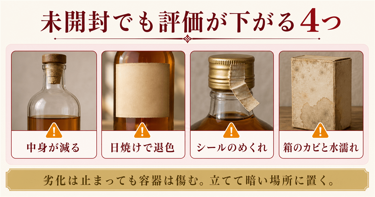 未開封でも評価が下がる4つのケース