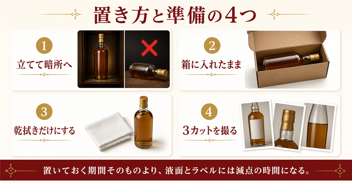 置いておくときの保管と、査定前の4つの準備