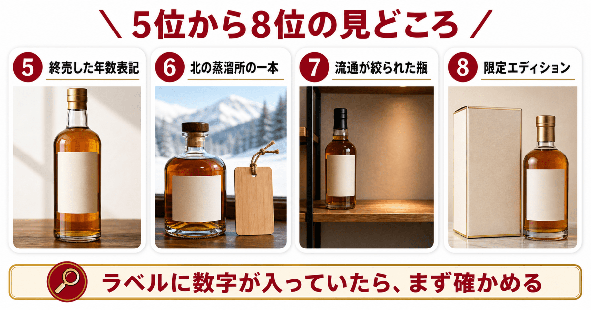高い順5〜8位|竹鶴・余市・白州・宮城峡