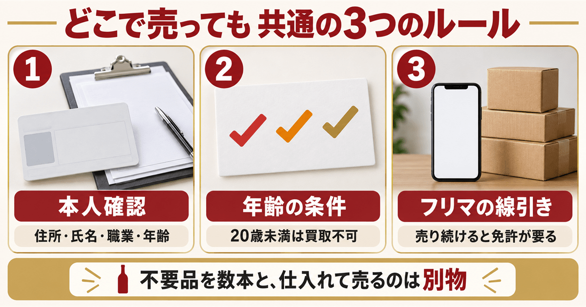 お酒を売るときにどの売り先でも確認される3つのルール