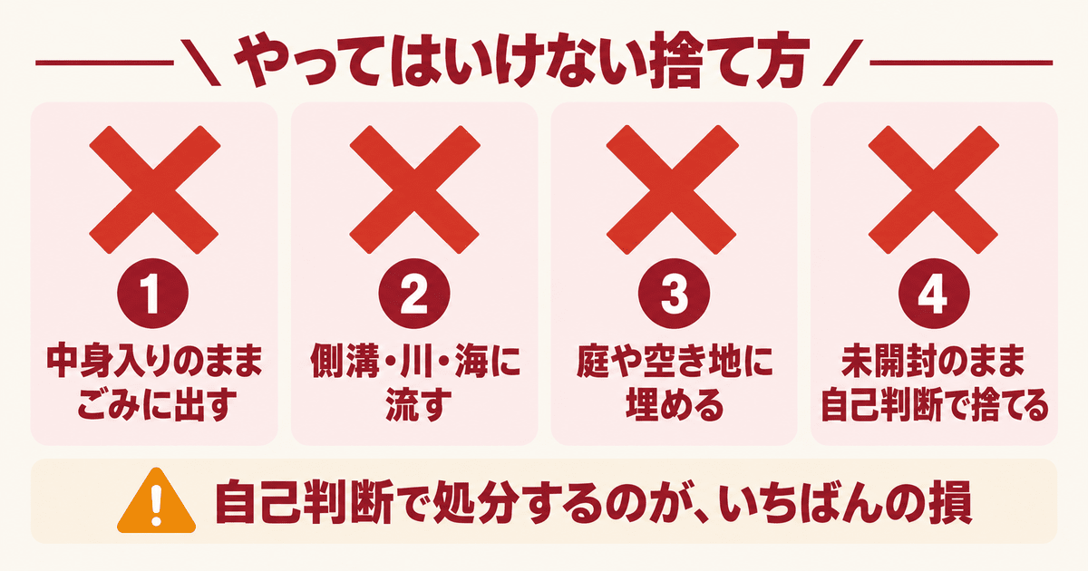 やってはいけないお酒の捨て方4つ