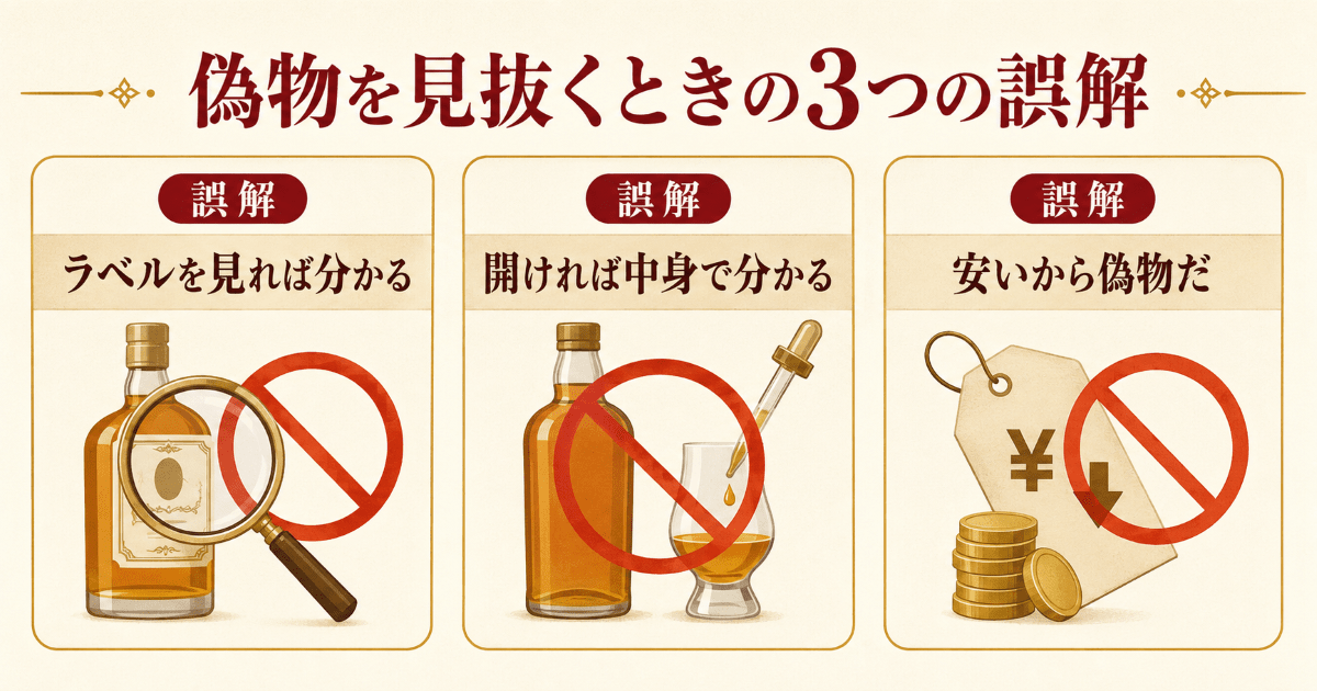 ウイスキーの見分け方をめぐって広まりやすい3つの誤解