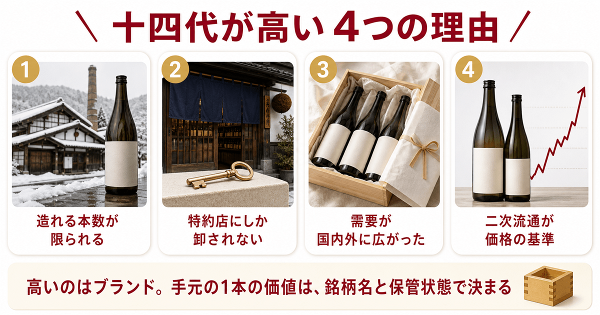 十四代はなぜ高い?理由を4つに分けた早見表