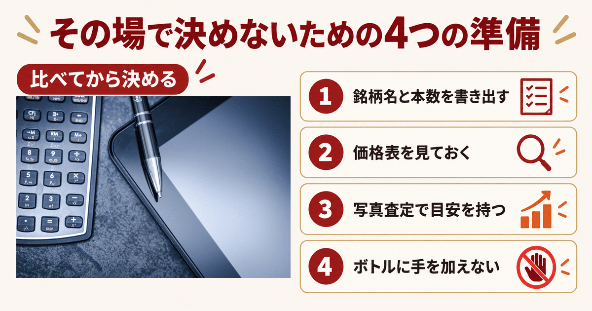 電卓とペン、タブレット　提示額は比べてから決める