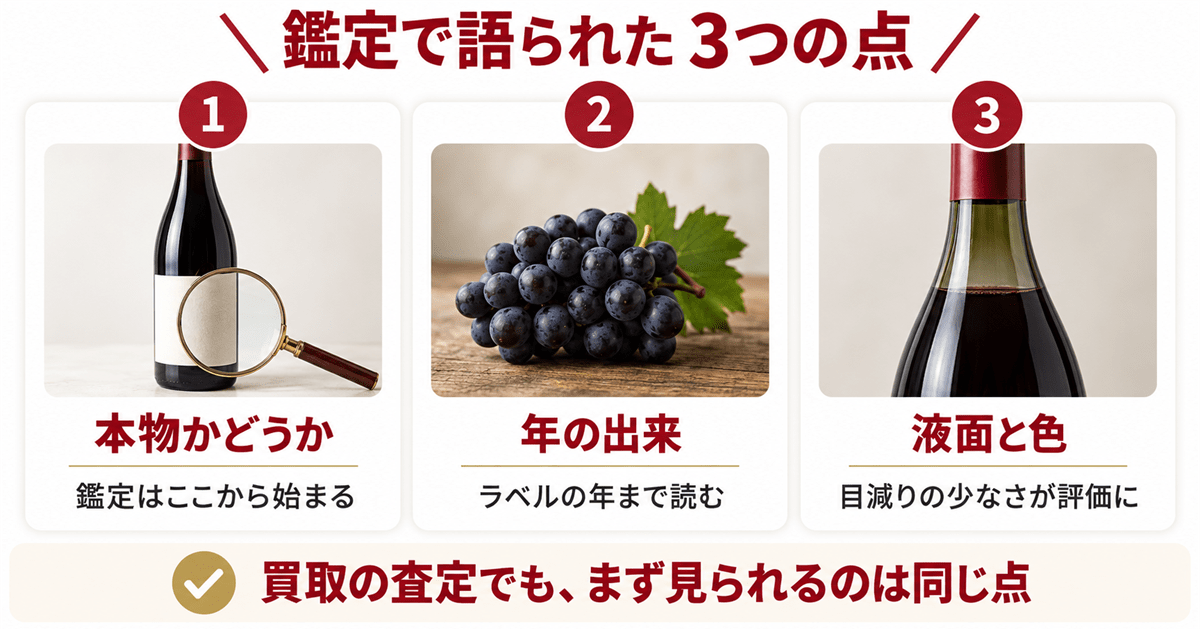 なんでも鑑定団でロマネコンティの評価に語られた3つの点の早見表