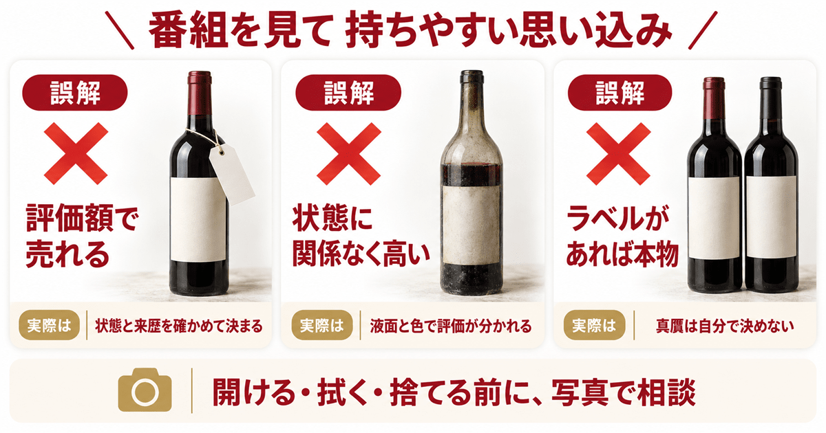 なんでも鑑定団のロマネコンティを見て持ちやすい3つの思い込み