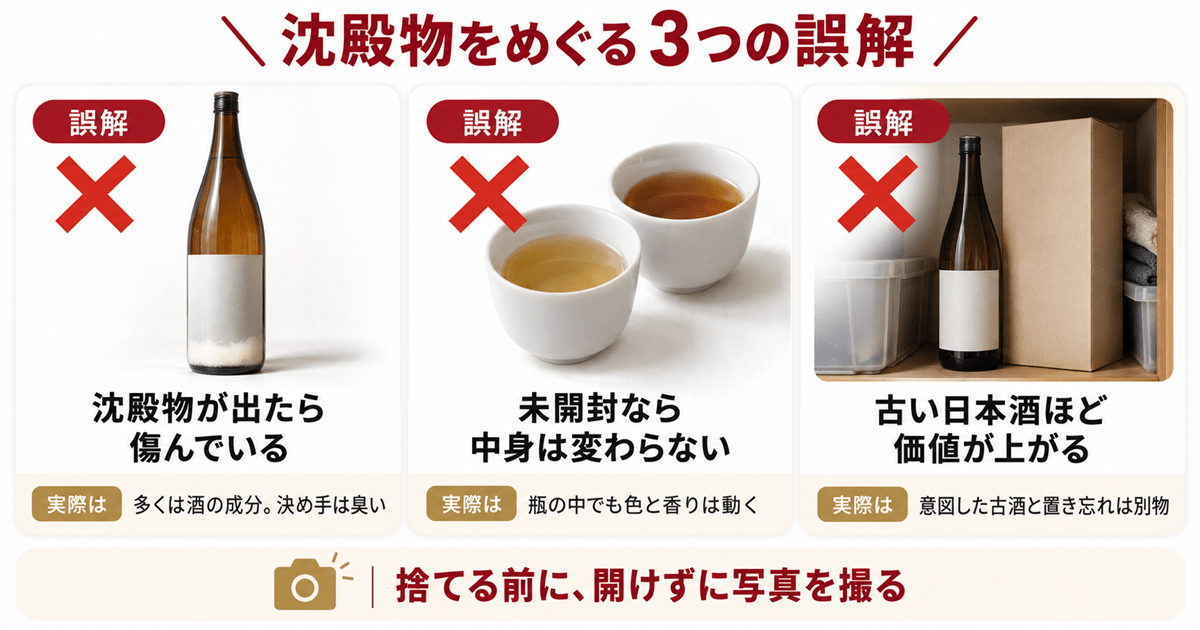 日本酒の沈殿物をめぐる3つの誤解と実際