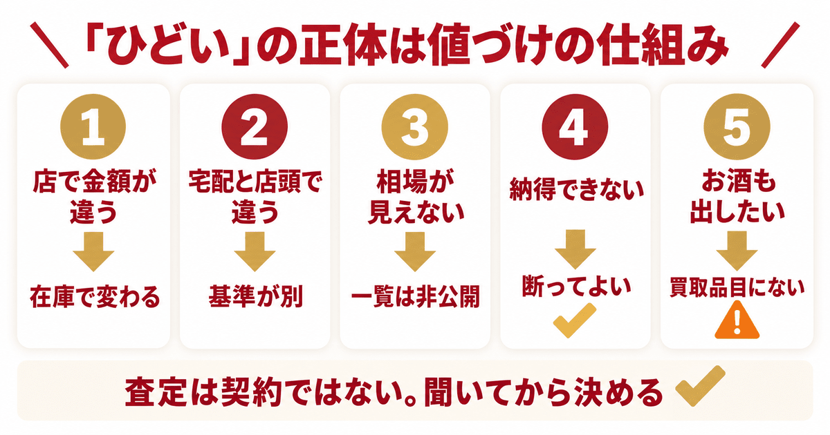 セカンドストリートの買取がひどいと言われる理由の早見表　不満の声と公式の説明