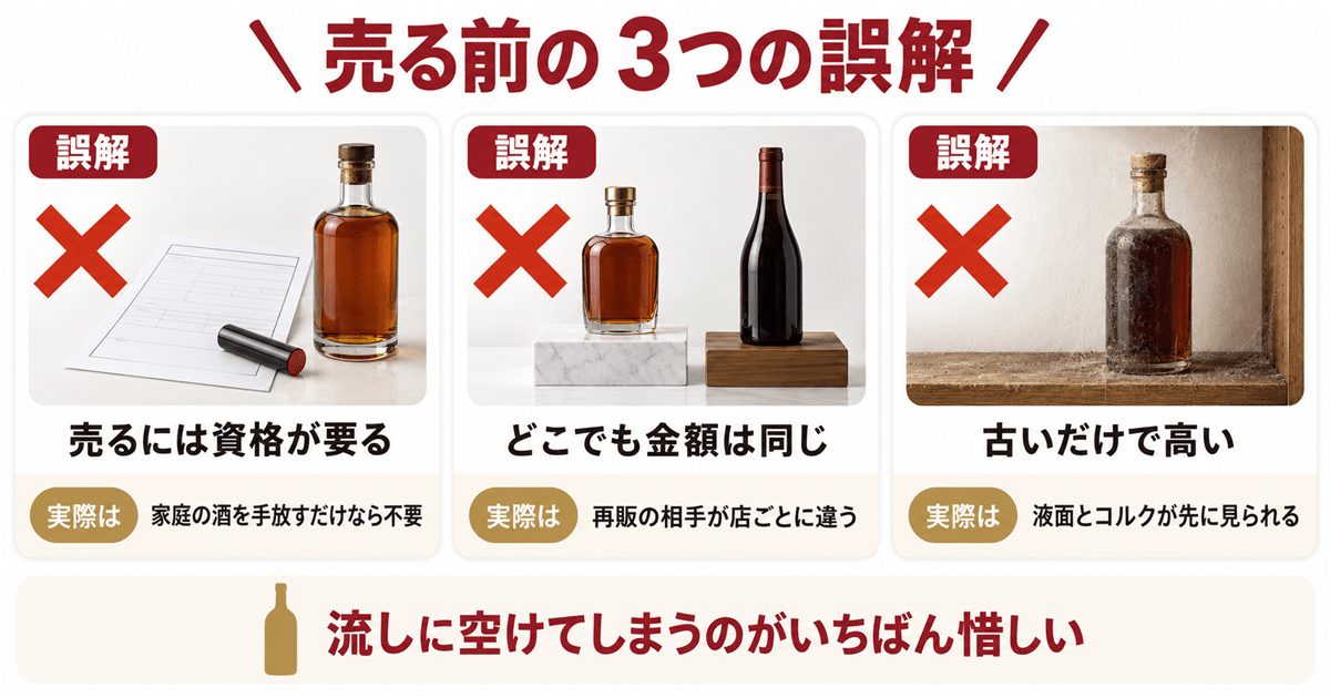 ワインを売る前に混ざりやすい3つの誤解