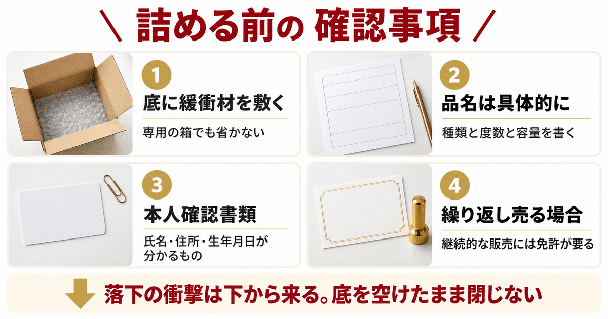 箱に詰める前に確認したい4つのルール