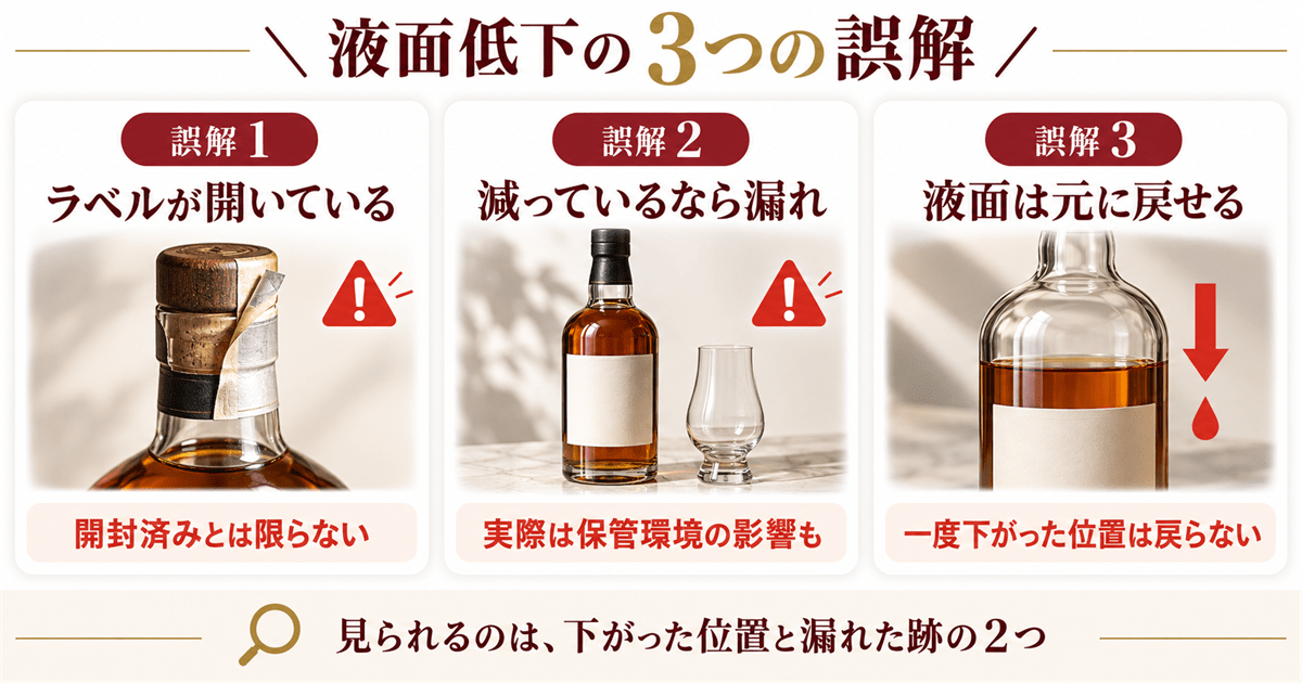 ウイスキーの液面低下をめぐる3つの誤解