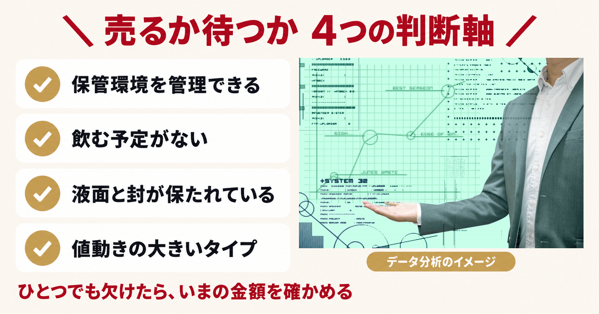 相場の予測より、いまの金額で決める。売るか待つかの4つの判断軸