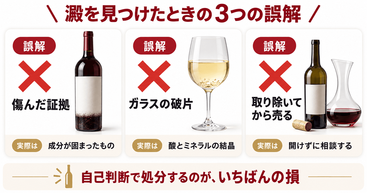 ワインの澱をめぐる3つの誤解と実際