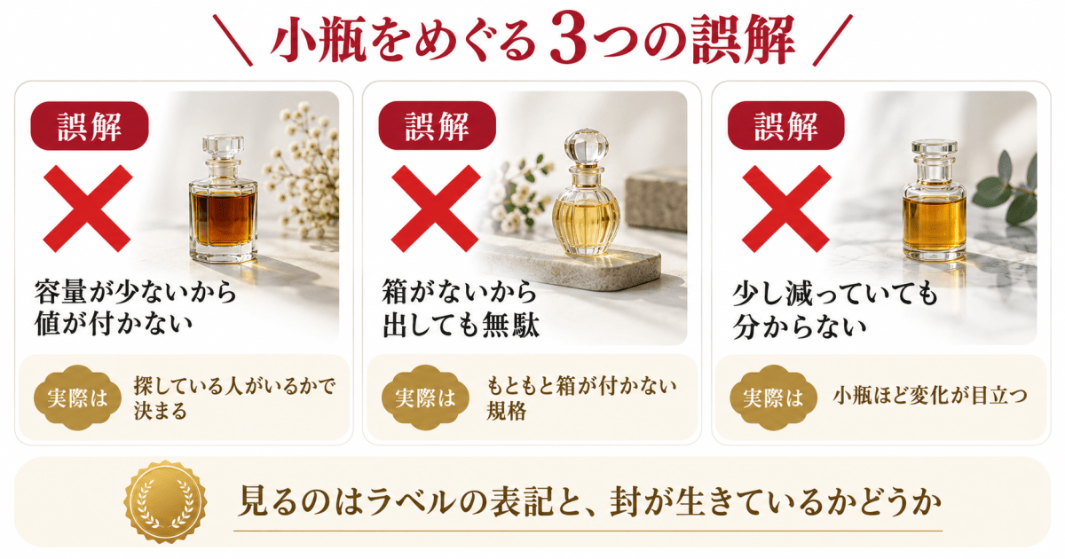ミニボトルをめぐって広まりやすい3つの誤解