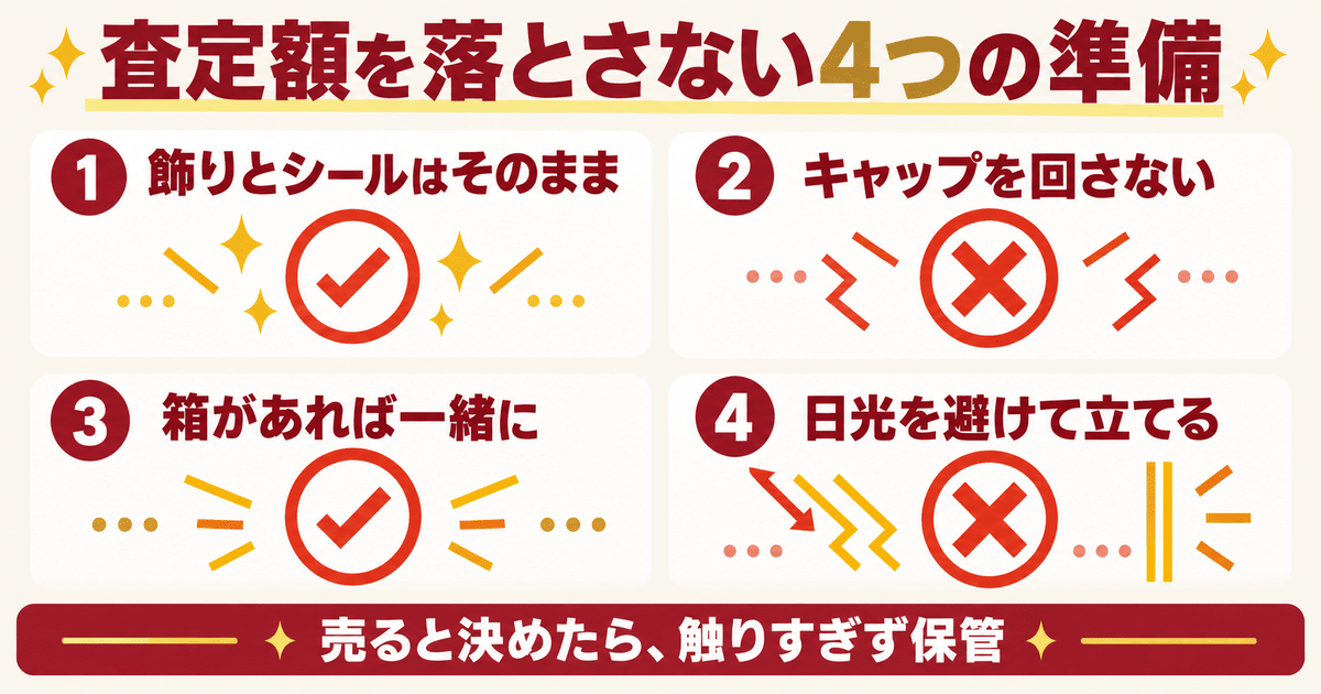 響の旧ボトルの査定額を落とさない4つの準備